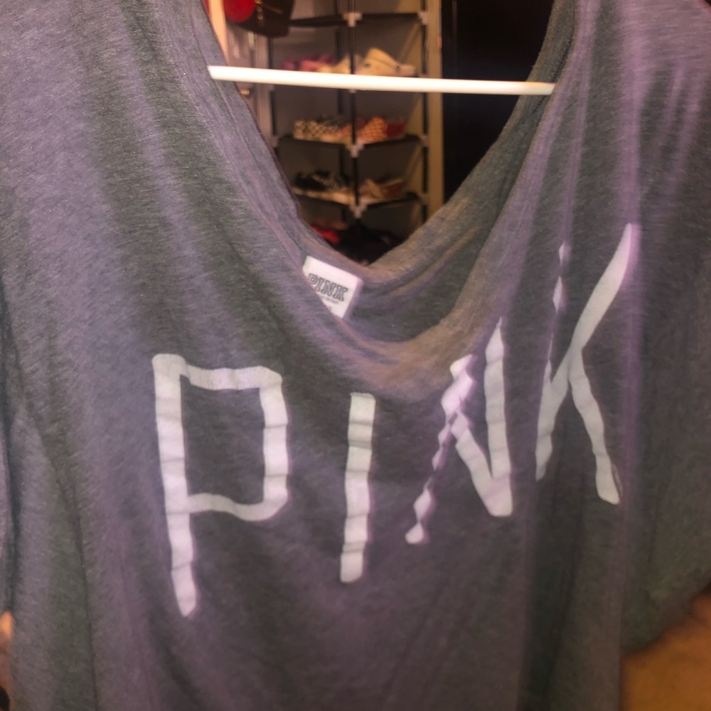 Pink shoulder off tee